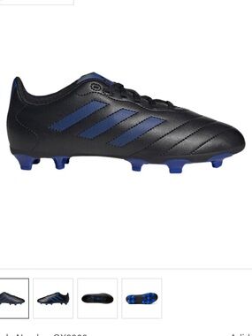 adidas Kids Soccer Cleats in Black and Blue